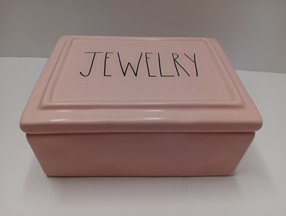 Rae Dunn Ceramic Jewlery Box Light Pink See Description